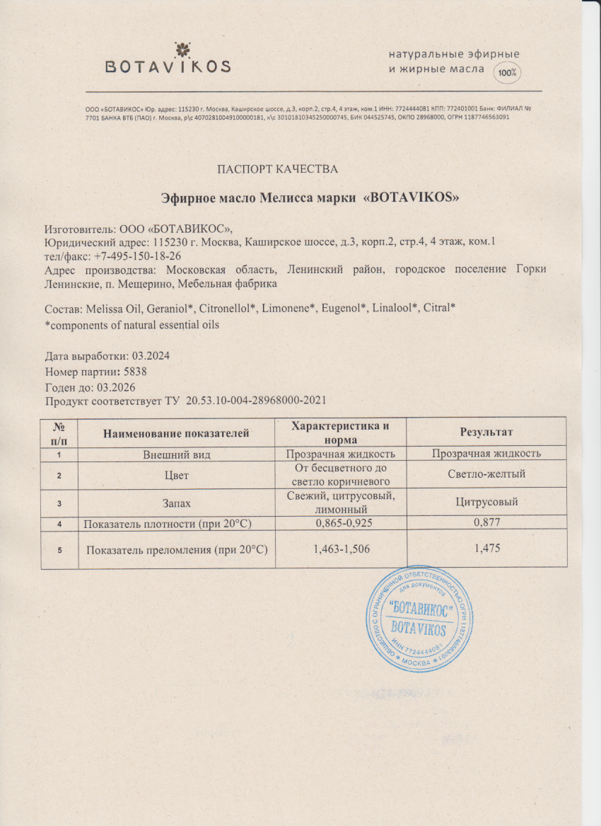Паспорт №032024